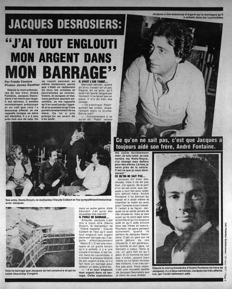 Vedettes québécoises, 26 mars 1977